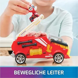 Paw Patrol Mighty Kinofilm Fahrzeug von Marshall mit Welpenfigur Rot/Gelb