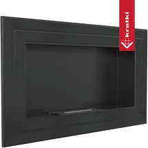 Kratki Wandkamin Bioethanol JULIET schwarz