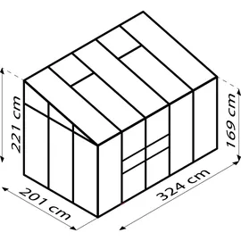 Vitavia Ida 6500 Alu blank HKP 6 mm 6,5 m² inkl. 2 Dachlüfter