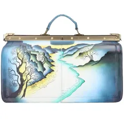 Greenland Nature Art+Craft Doktorkoffer Leder 48 cm Laptopfach handbemalt