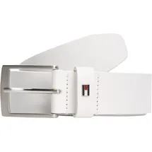 Tommy Hilfiger Gürtel Leder 3,5 cm breit weiß 120