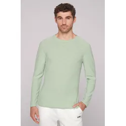 Rundhalspullover CMPD, Herren, Gr. XXXL, grün (mint), Material: 100% Baumwolle, unifarben, casual, lässig geschnitten normal, Rundhals, Langarm eingesetzt Rollsaum, Pullover, mit Rollsäumen