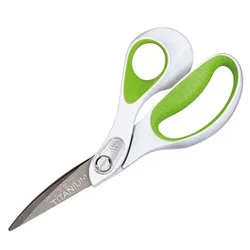 WESTCOTT Papierschere CARBO Titan Nitrid NON STICK lichtgrau-grün 21,4 cm