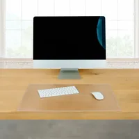 Hamosons - Hochwertige Schreibtischunterlage/Schreibtischauflage aus Echt-Leder Größe L, Natur-Beige, Modell 100