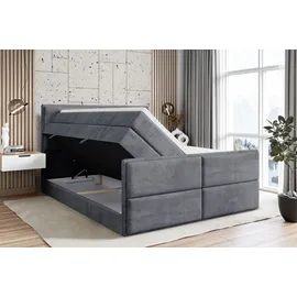altdecor Boxspringbett AURA-Z KING - 160 x 200 - H3/H4 - Dunkelgrau