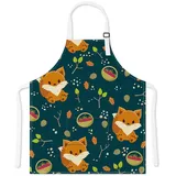 Winsation Fox Kinderschürze mit Tasche, verstellbare Kleinkindschürze zum Kochen, Backen, Malen, Gartenarbeit, für Kinder im Alter von 6–12 Jahren, fuchs, 6-12Y - 6-12 Jahre
