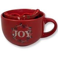 Capelli New York Tasse Geschenkset aus Tasse mit Schlafmaske rot