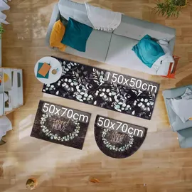 Astra "Pure&Soft 015", grün, B:50cm H:7mm L:70cm, Kunstfaser, Teppiche, - Böden, Fuß & Stufenmatten, Fußmatten und Schmutzfangmatten