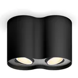 Philips Hue LED-Spot Pillar 2-flammig White Ambiance Schwarz