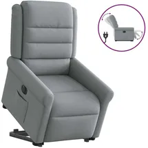 vidaXL Relaxsessel mit Aufstehhilfe Elektrisch 91,5 x 102,5 x 0 cm Hellgrau