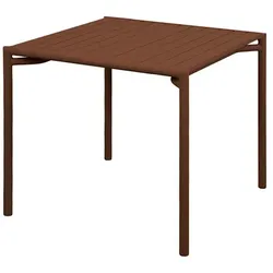 Tisch Bliss Cane-line Aluminium desert red grau, Designer Johannes Foersom & Peter Hiort-Lorenzen, 75x81x81 cm