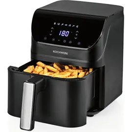 rachs kochwerk Heißluftfritteuse Digital 4L mit Erinnerungsfunktion | schwarz matt