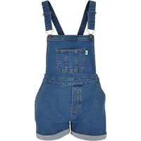 URBAN CLASSICS Ladies Organic Short Dungaree in blau Größe 5XL