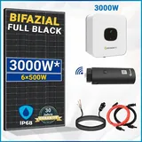 SOLAR-HOOK etm 3000W Solaranlage Bifazial 3000W Photovoltaik Anlage mit Growatt MIC 3000 TL-X WIFI Wechselrichter Smart Mini PV Anlage