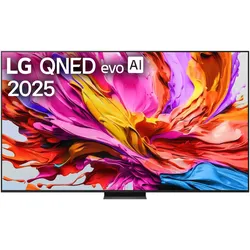 LG QNED-Fernseher "100QNED86A6", F (A-G), schwarz (silber, schwarz), 100, Fernseher