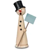 KWO Kunstgewerbe-Werkstätten Olbernhau GmbH KWO - Räuchermann mini Schneemann Herbert, natur, 15cm - 2025