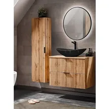 Lomadox Badmöbel-Set Wotaneiche 3-tlg. Braun