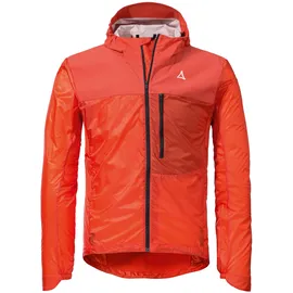 Schöffel Herren Hybrid Jkt Flow Trail M, extrem leichte MTB Jacke, winddichte, atmungsaktive Fahrradjacke mit vorgeformten Ellbogen, poinciana, 52