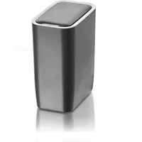 AMARE Automatischer Sensor Kosmetikeimer, Mülleimer mit 9 L Volumen, oval in Grau, 30,5 x 25 x 15,5 cm