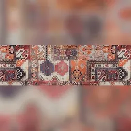 Supellex Sofia Ohrensessel mit Hocker | Samt-Velours Orient Terra