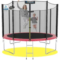 Kinetic Sports Gartentrampolin 310 cm inkl. Sicherheitsnetz pink