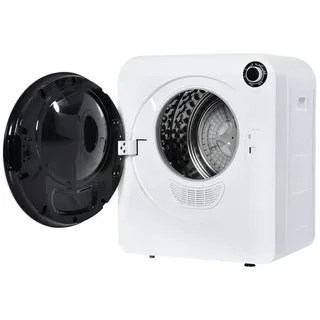 DOPWii Elektrischer Wäschetrockner 830W,Ablufttrockner Wäschetrockner,Edelstahl Trockner,Dreifachfilter, 5 Programme,3 kg,Überhitzungsschutz,Kann an der Wand montiert werden weiß