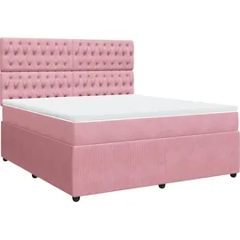 vidaXL Boxspringbett 180 x 200 cm Rosa