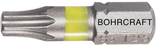 Bohrcraft Bit-Einsatz mit Farbring 1/4sechskant TX 27/25 mm Torx® (10Stk)