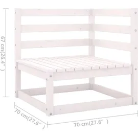 vidaXL Modell 34 Loungeset Kiefer weiß