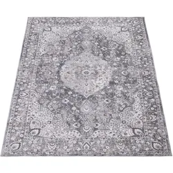 Teppich »Calabria 582«, rechteckig, 14 mm Höhe, Kurzflor, Orient-Optik, Vintage Design, 28472210-0 grau 14 mm