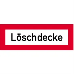 Aufkleber Löschdecke, Folie, 210x74 mm