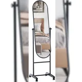 CLP Standspiegel Nane Oval 155 x 40 cm Schwarz