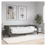 furnicato Bett 2-in-1 Tagesbett Sofa Dunkelgrau 223x110x68 cm mit Schaumstoffmatratze (1-tlg), Gästebett aus Massivholz mit stabilem Rahmen für das Schlafzimmer grau
