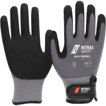 AS Arbeitsschutz NITRAS Dexter 2 Mechanikerhandschuhe, grau | schwarz 8