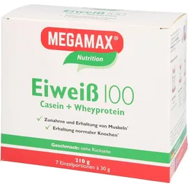 MEGAMAX Eiweiß 100 Cappuccino Pulver 7 x 30 g