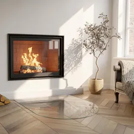 Tulup Sicherheitsglas für Kamin Feuerfest 100 x 100 cm transparent