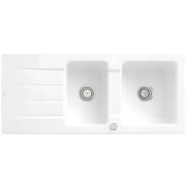 Villeroy & Boch Architectura 80 rechts Einbauspüle keramik weiß Excenterbetätigung 1160 x 510 mm