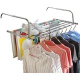 Fukamou Balkon-Heizkörper-Wäscheständer,Ausziehbare Schienen Aus Edelstahl Zum Trocknen Von -Wäsche | Wäscheregal, Balkon, Wäschetrockner, Socken-Aufhänger, Haushaltsbedarf