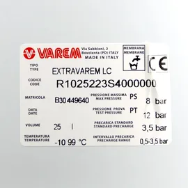 Varem Multifunktions Ausdehnungsgefäß 3 bar 25 l Weiß