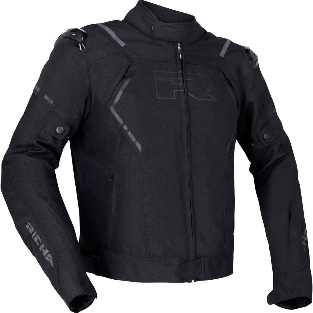 Richa Vendetta waterdichte motorfiets textiel jas, zwart, 4XL Voorman