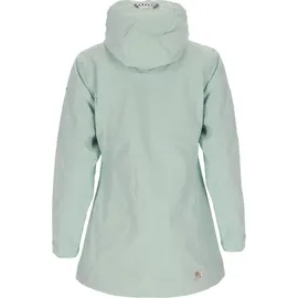 Dry Fashion Damen Funktionsmantel Leer mit abnehmbarer Kapuze - Taillierte Funktionsjacke wasserdicht und winddicht in Hellblau Größe 50 - 50