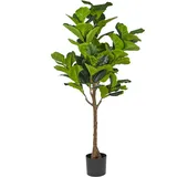 Beliani Kunstpflanze Fig Tree 162 cm, Grün