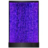 JVmoebel Zimmerbrunnen LED Wasserwand Wasser Wände Wasser Blasen Wand Waterwall 50x180cm, Made in Europa schwarz