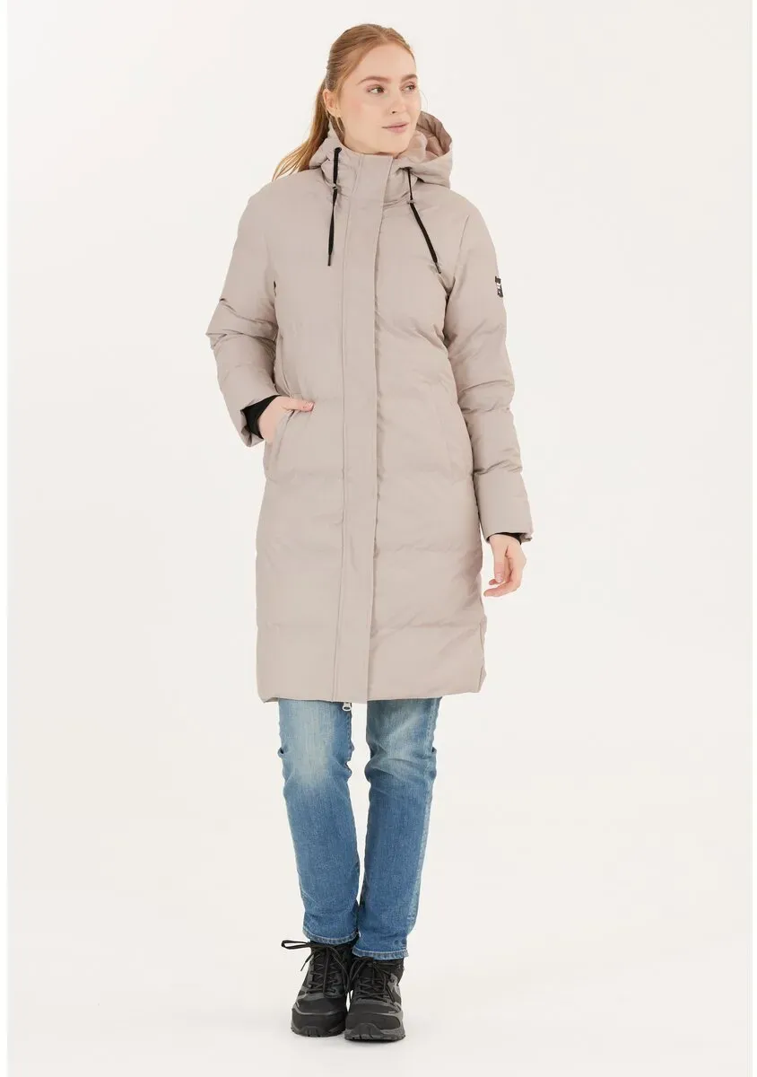 Weather Report Winter-Steppmantel Audrey Long Puffer Jacket W-Pro 5000 (wasserdicht, winddicht) beige Damen