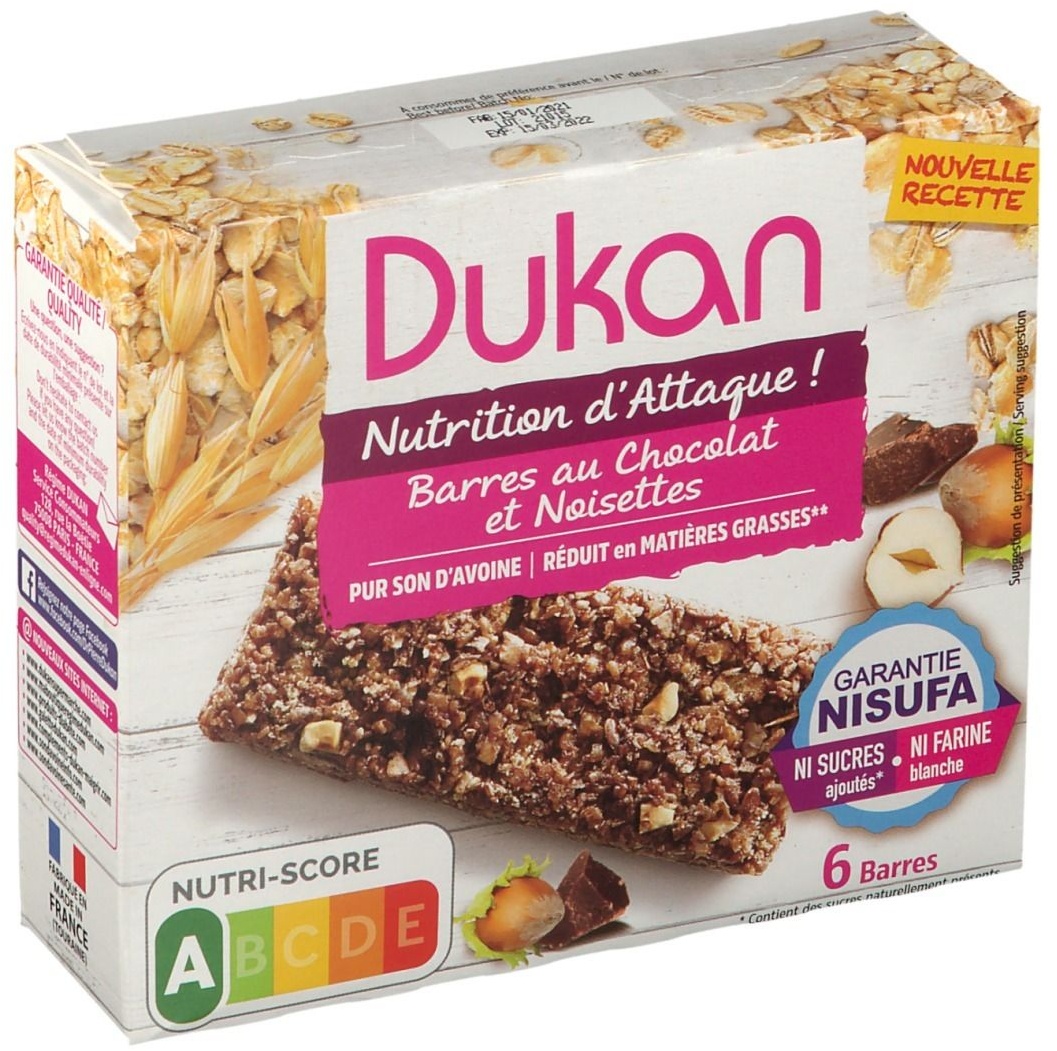 Dukan® Nussriegel mit Schokolade