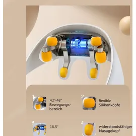 Axion Kraftwerk Kabelloses Nackenmassagegerät inkl. Wärmefunktion grau 50-74cm 0-12M