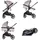 Chipolino Kinderwagen Aura 2 in 1 umbaubar Wickeltasche Sitz umkehrbar bis 22 kg hellbraun - Braun
