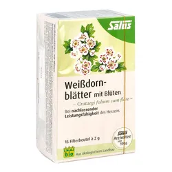 Weissdornblätter mit Blüten Arzneitee bio Salus