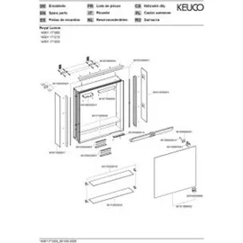 Keuco Royal Lumos 65 cm silber eloxiert offenes Fach Türanschlag links smarthome fähig