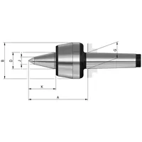 Röhm Körnerspitze mitlaufend 604HVL Gr. 106 MK 3